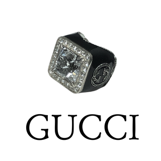グッチ(Gucci)の美品　グッチ　GUCCI 　インター　G ストーン　ジルコニア　リング　9号(リング(指輪))