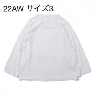 コモリ(COMOLI)のcomoli 22AW フットボールT W03-05007 サイズ3(Tシャツ/カットソー(七分/長袖))