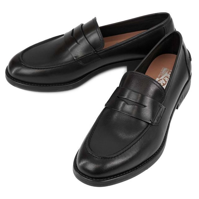 Salvatore Ferragamo(サルヴァトーレフェラガモ)の革靴 サルバトーレフェラガモ 704220 ブラック 27.5cm メンズの靴/シューズ(ドレス/ビジネス)の商品写真