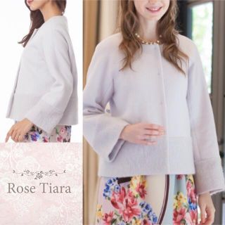 ローズティアラ(Rose Tiara)のペコちゃん様⭐︎ローズティアラ46のシャギー切り替えラグランスリーブジャケット(チェスターコート)