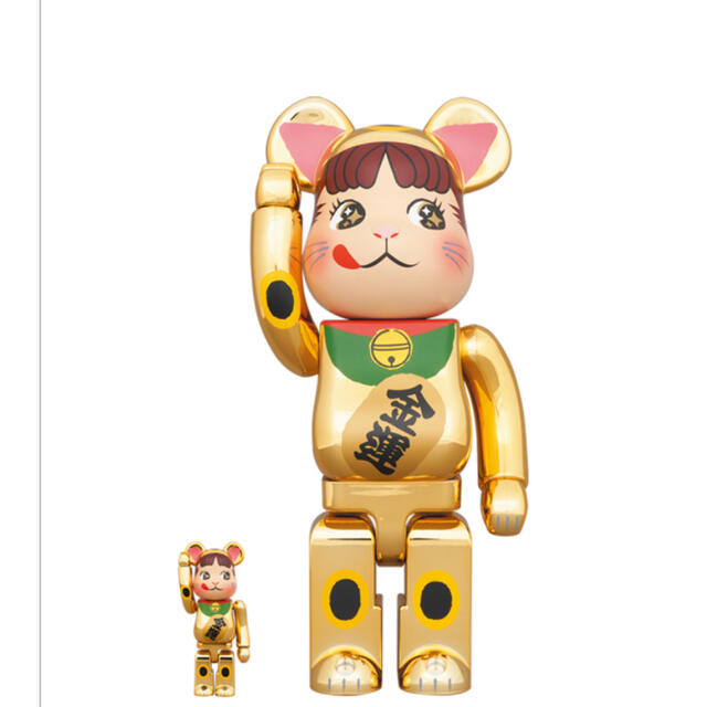 MEDICOM TOY - BE@RBRICK 招き猫 ペコちゃん 金運 金メッキ 100 ...