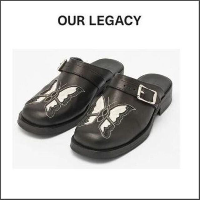 OUR LEGACY Camion バタフライ 蝶 レザー ミュール | refeccs.com.br