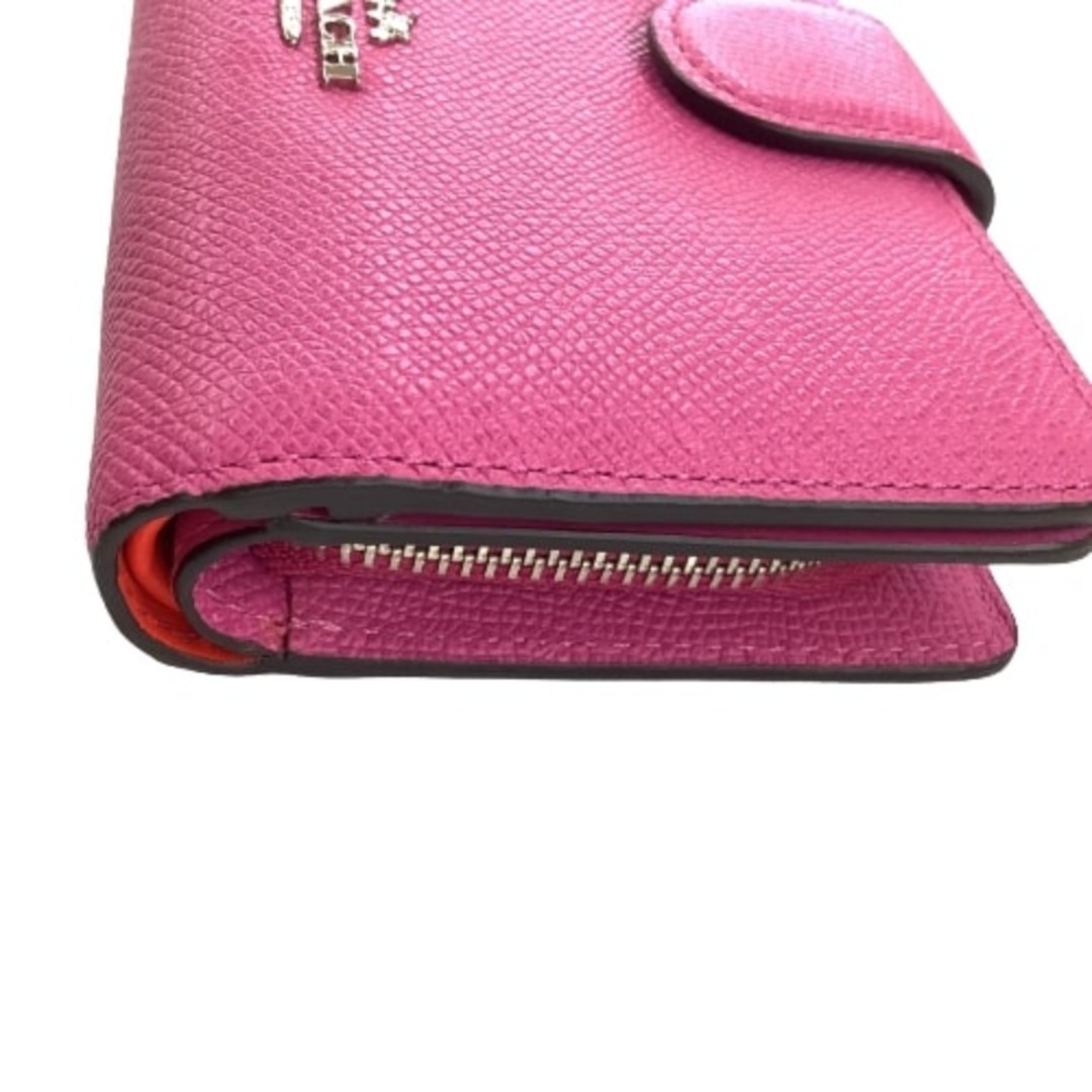COACH♡コーチ シンプル 濃いピンク 二つ折り財布