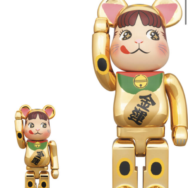 BE@RBRICK 招き猫 ペコちゃん 金運 金メッキ 100% & 400% | yasbil.org