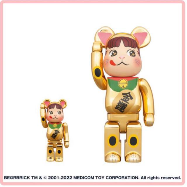 BE＠RBRICK 招き猫 ペコちゃん 金運 金メッキ 100% & 400%