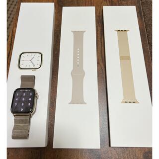 アップルウォッチ(Apple Watch)のApple Watch 7 45mm ステンレス　AppleCare加入済み(スマートフォン本体)