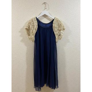 Jines ジネス フォーマルワンピース ワンピ レース オーガンジー 刺繍