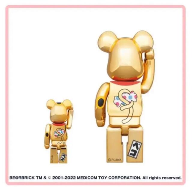 BE@RBRICK(ベアブリック)のBE＠RBRICK 招き猫 ペコちゃん 金運 金メッキ 100% & 400% エンタメ/ホビーのフィギュア(その他)の商品写真