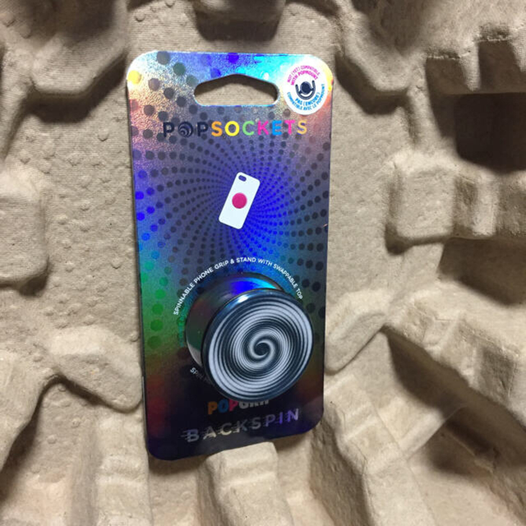 POP SOCKETS ポップソケッツ バックスピン スマホグリップ スマホ/家電/カメラのスマホアクセサリー(その他)の商品写真