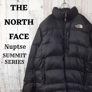 ザノースフェイス(THE NORTH FACE)の美品US規格ノースフェイスダウンジャケットヌプシサミットアウター黒ブラック古着(ダウンジャケット)