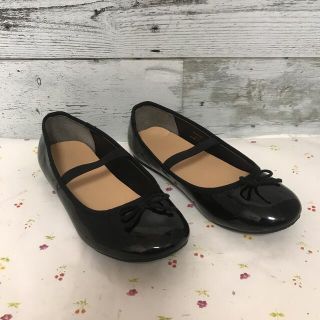 ジーユー(GU)の美品 GU GIRLSバレエシューズCL 22.0 BLACK(バレエシューズ)