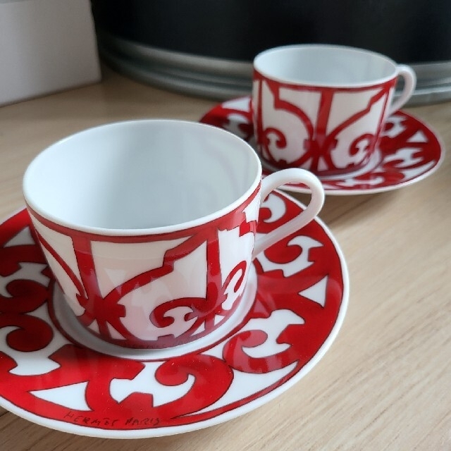 エルメス ガダルキヴィール ティーカップ 2客 美品 カップ&ソーサー