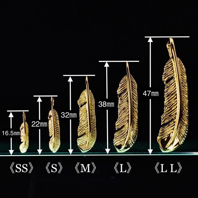 K18 フェザー《SS》左曲がり ネックレス 18金 2