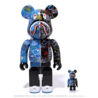 アベイシングエイプ(A BATHING APE)のBAPE BE@RBRICK LINE CAMO SHARK 100％ 400％(フィギュア)