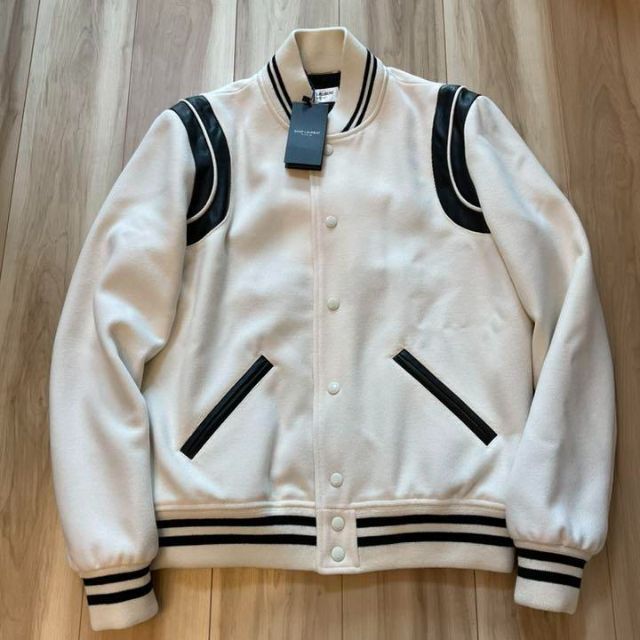 SAINT LAURENT ホワイト テディジャケット 48 | paymentsway.co
