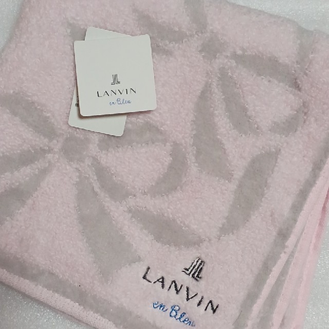 LANVIN en Bleu(ランバンオンブルー)の値下げ📌ランバンen Bleu☆大判タオルハンカチ🎀 レディースのファッション小物(ハンカチ)の商品写真