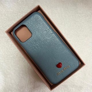 ミュウミュウ iphoneケース スマホアクセサリー（ブルー・ネイビー