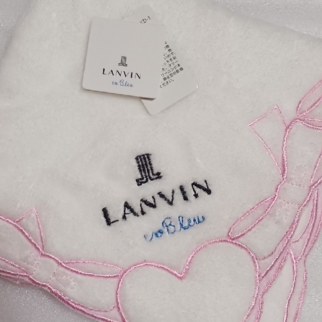 LANVIN en Bleu(ランバンオンブルー)の値下げ📌ランバンen Bleu☆大判タオルハンカチ💗 レディースのファッション小物(ハンカチ)の商品写真