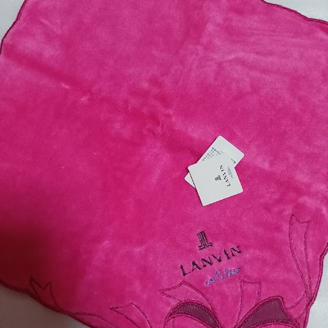 LANVIN en Bleu(ランバンオンブルー)の値下げ📌ランバンen Bleu☆大判タオルハンカチ🎀 レディースのファッション小物(ハンカチ)の商品写真