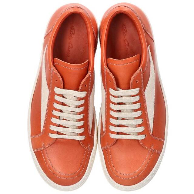 Rick Owens リックオウエンス 22AW RAMONES LOW ORANGE & MILK ラモーンズ ローカットスニーカー オレンジ