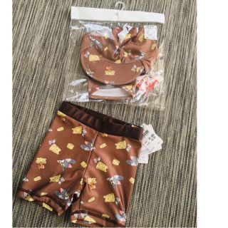 新品 スイムキャップ パンツ セット 日除け　ガード キャップ(水着)