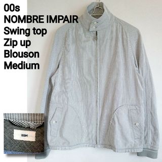 nombre impair - 【00s】BBM/ノンブルアンペール/スイングトップストライプブルゾン ワーク