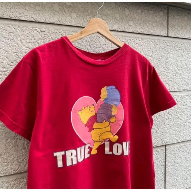 90s 00s USA製 プーさん ディズニー プリントTシャツ vintage レディースのトップス(Tシャツ(半袖/袖なし))の商品写真