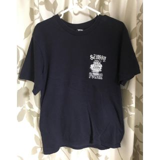 ステューシー(STUSSY)のSTUSSY Tシャツ ネイビー Sサイズ メンズ(Tシャツ/カットソー(半袖/袖なし))