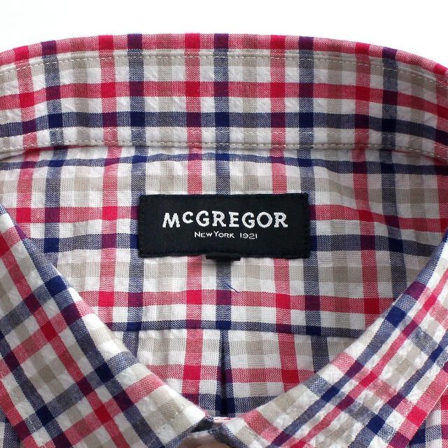 新品 McGREGOR　半袖　ボタンダウン　シャツ　Ｌ　タータンチェック柄 4