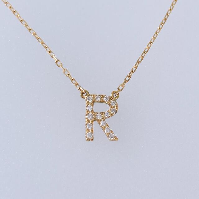 AHKAH(アーカー)の★販売証明書付 AHKAH K18 ダイヤモンド 0.06ct イニシャル R レディースのアクセサリー(ネックレス)の商品写真