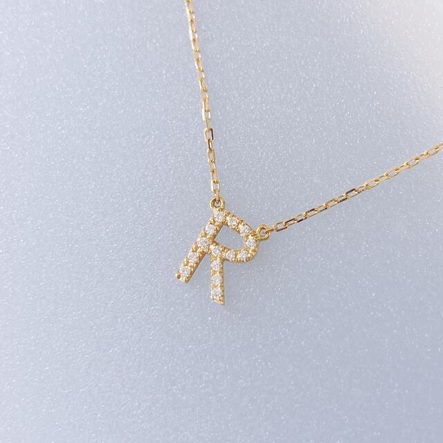 ☆販売証明書付 AHKAH K18 ダイヤモンド 0.06ct イニシャル R