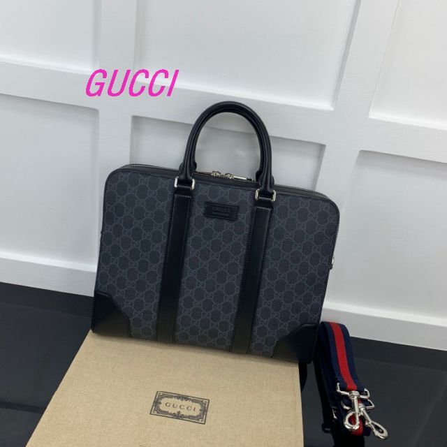 GUCCI GGスプリーム ブリーフケース | eloit.com