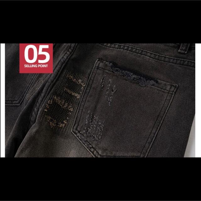 Rick Owens(リックオウエンス)のメンズファッション ダメージ加工 デニムパンツ ストリート系 ジーンズ ボトムス メンズのパンツ(デニム/ジーンズ)の商品写真