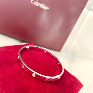 カルティエ(Cartier)のCartier 新型ラブブレス4PDハーフダイヤ　純正ダイヤ　(ブレスレット)