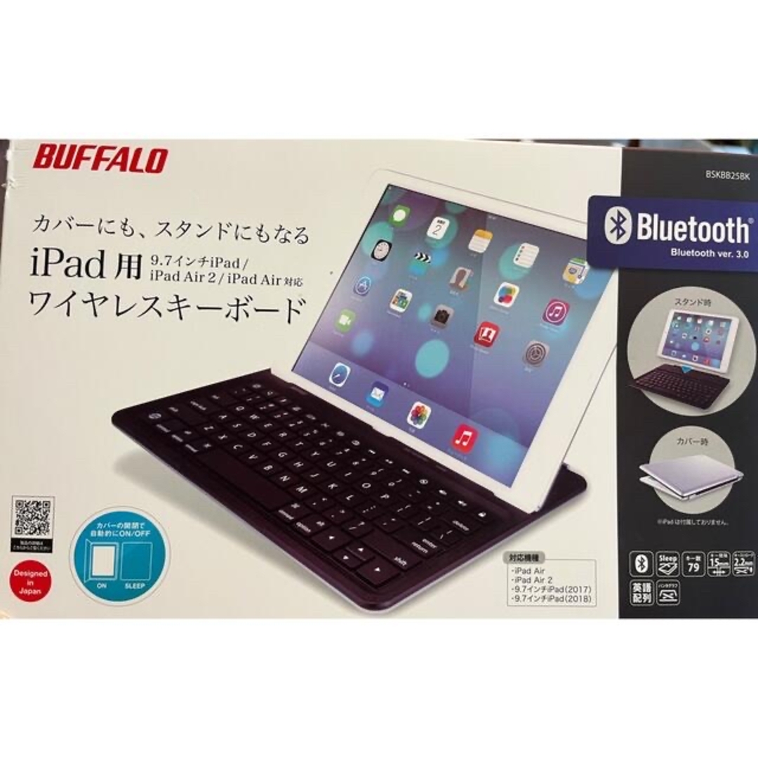 Buffalo(バッファロー)の大幅値下げ！BUFFALO iPad用ワイヤレスキーボード スマホ/家電/カメラのPC/タブレット(PC周辺機器)の商品写真