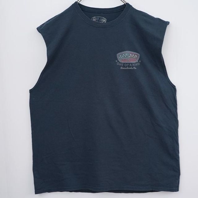 メキシコ製かすれプリントTシャツネイビーグレーネオンフロリダ州ビーチ2XL古着 メンズのトップス(Tシャツ/カットソー(半袖/袖なし))の商品写真