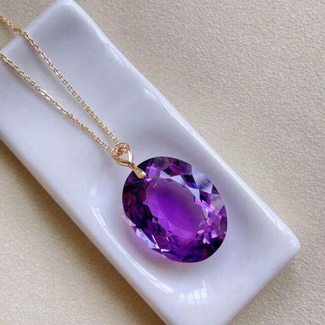 ⭐︎【天然】アメジスト ペンダントトップ k18 6.6g 宅配 www.panda92.fr