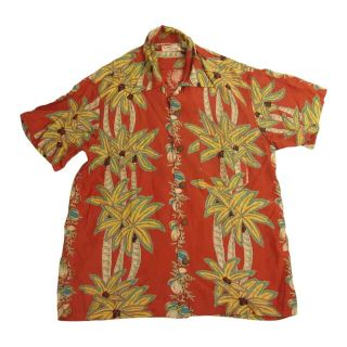 サンサーフ(Sun Surf)のSUN SURF サンサーフ 総柄 レーヨン 半袖 アロハ シャツ レッド系【中古】(タンクトップ)