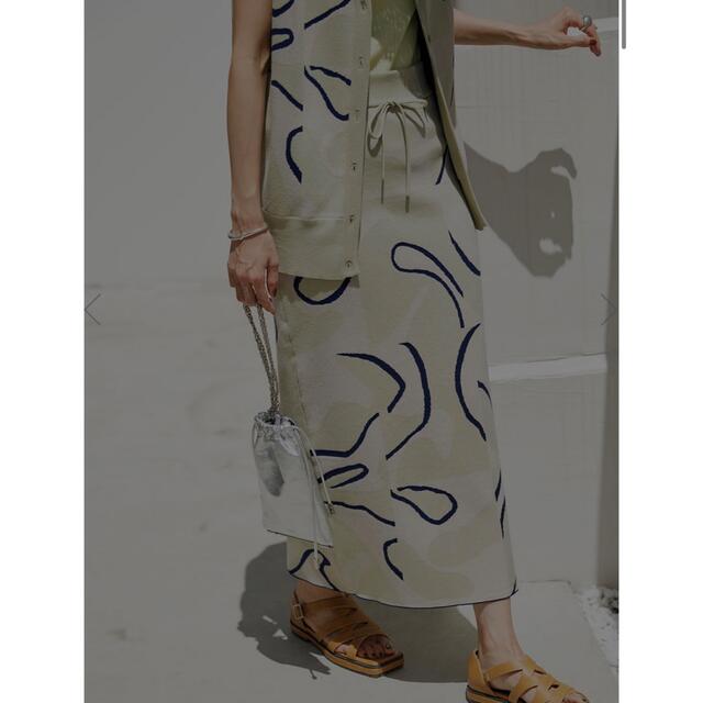 Ameri VINTAGE MEDI CURVE ART TIGHT SKIRT スカート Ameri VINTAGE MEDI CURVE ART TIGHT SKIRT スカート