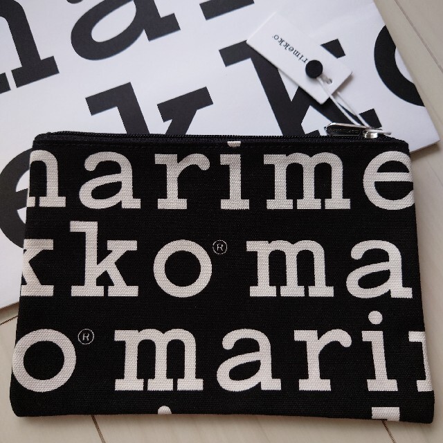 新品　marimekko マリメッコ　マリロゴ　ポーチ　レア　タグ付き