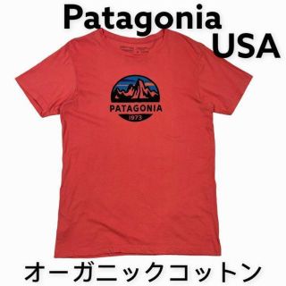 パタゴニア(patagonia)のUSA パタゴニア　オーガニックコットン　Tシャツ　Patagonia ピンク(Tシャツ/カットソー(半袖/袖なし))