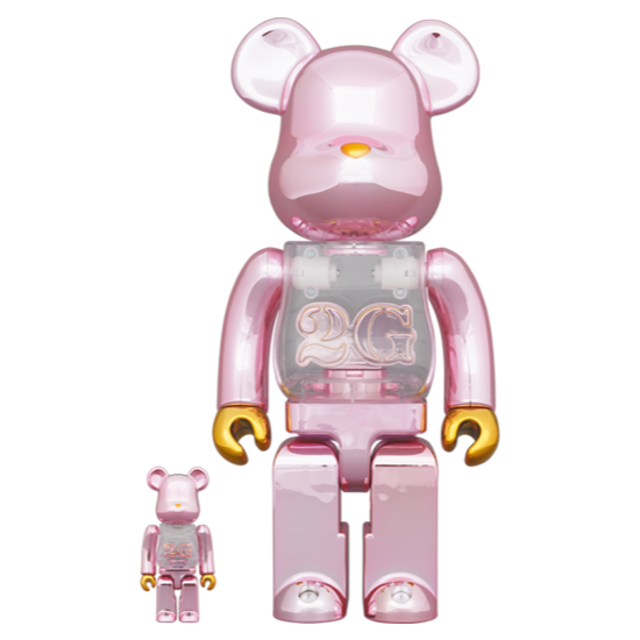 BE@RBRICK 2G PINK GOLD CHROME 100％ & 400