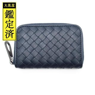 ボッテガヴェネタ(Bottega Veneta)のボッテガヴェネタ　イントレチャート　コインケース　ネイビー　【430】(コインケース/小銭入れ)