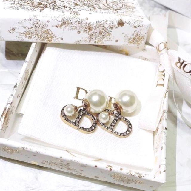 DIOR TRIBALES ピアス メタル・レジンパール・クリスタル | paymentsway.co