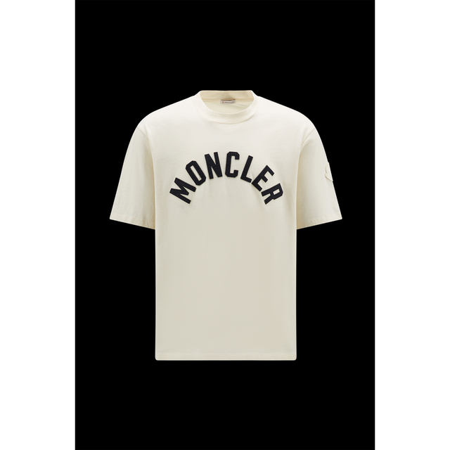 モンクレール ベージュ MDCプリントTシャツ 【超お買い得