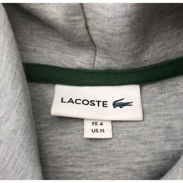 新品未使用 ラコステ LACOSTE パーカー ビッグロゴ グレー