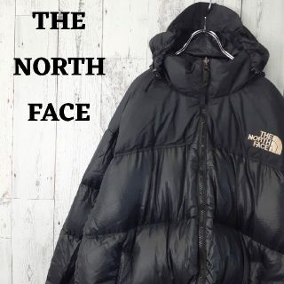 ザノースフェイス(THE NORTH FACE)のUS規格ノースフェイスダウンジャケットパーカーブルゾンアウターブラック黒古着(ダウンジャケット)