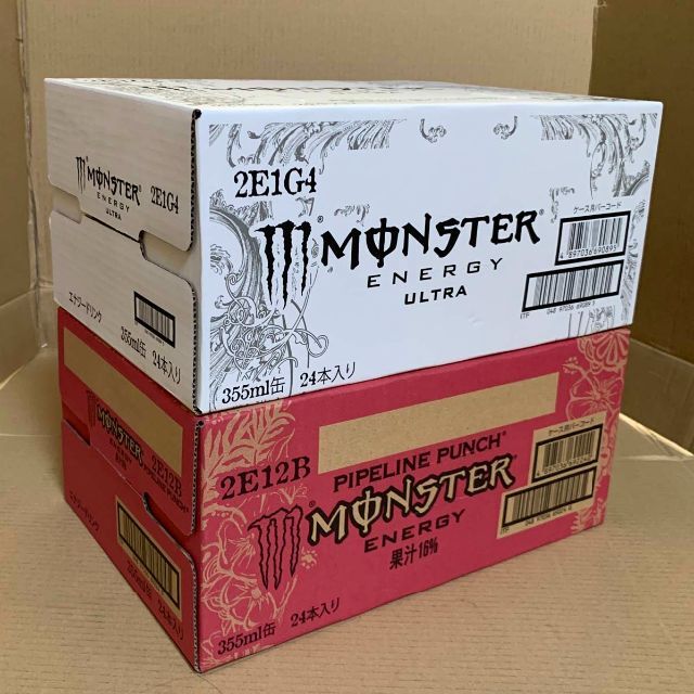 モンスターエナジー セット売り ●ウルトラ 1箱 & ●パイプライン パンチ1箱 食品/飲料/酒の飲料(ソフトドリンク)の商品写真