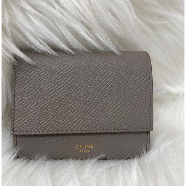 保存版】 celine セリーヌ財布 レディース財布 ミニ財布 グレー財布