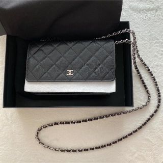 シャネル(CHANEL)の美品☆シャネル チェーンウォレット シルバー(財布)